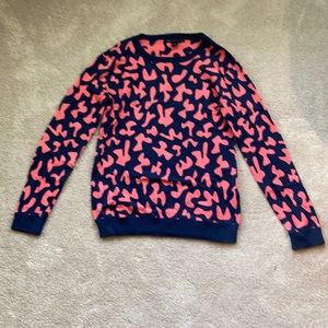 Marc By Marc Jacobs Navy and Pink Cotton Sweater